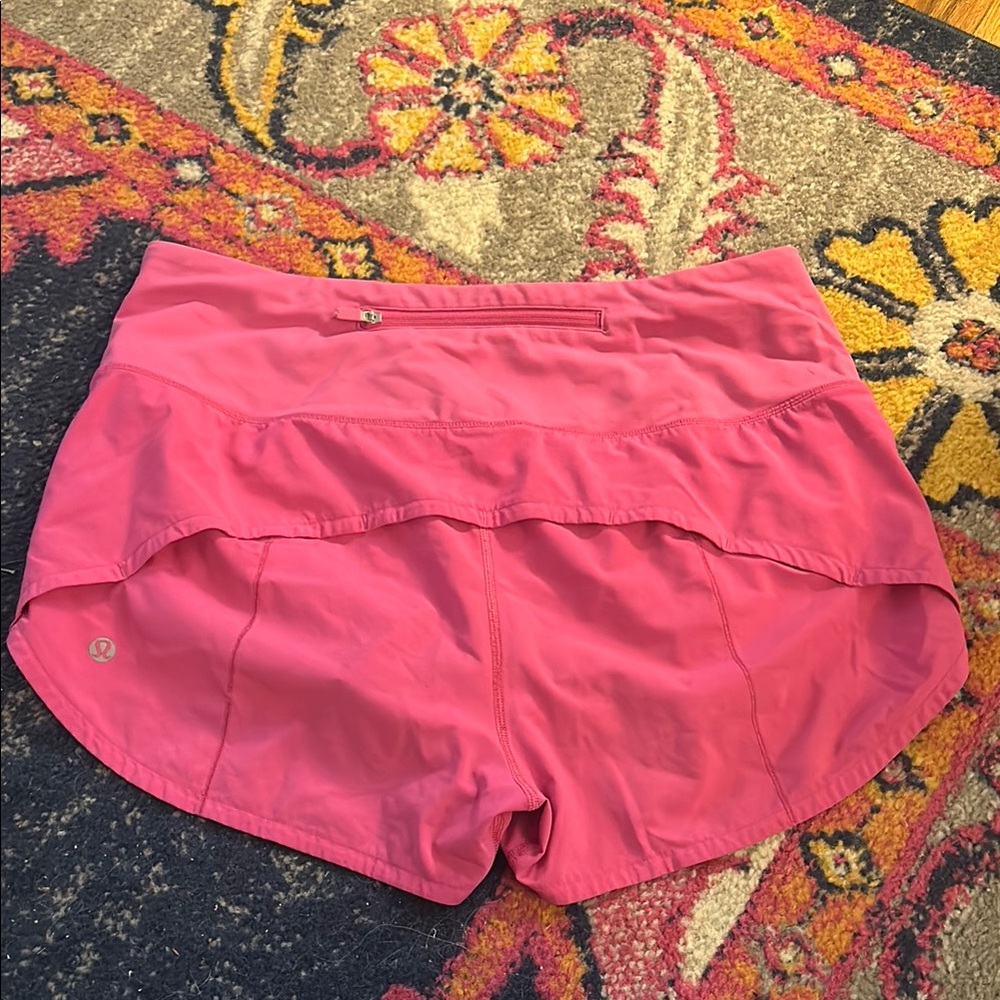 Lulu high rise speed up shorts sonic pink!